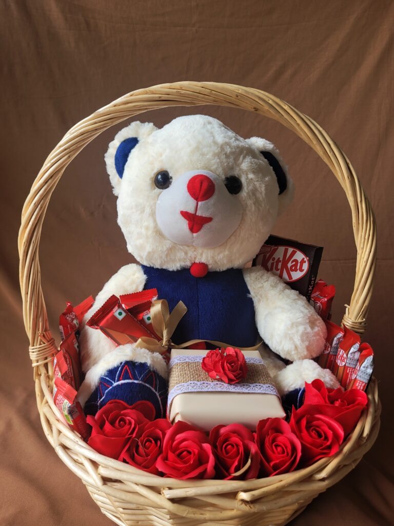 Teddy bear basket